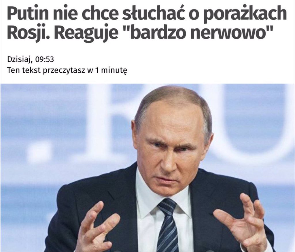 Denys Davydov 🇺🇦 (Pilot Blog) on Twitter "Putin gets furious when he