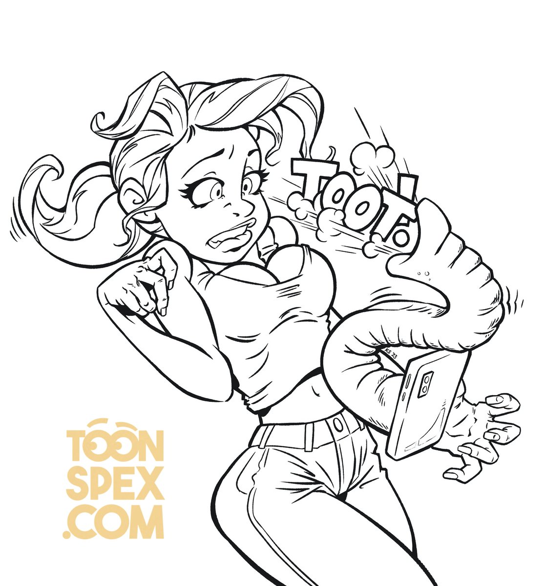 A little tribute to mastodon 🦣 darn tootin!

#cartoonart #pinupart