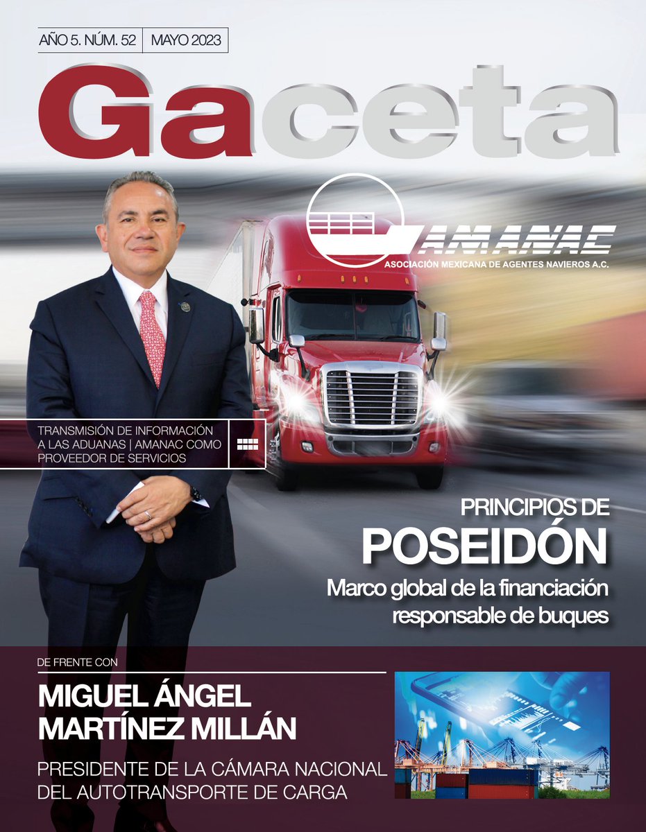 Agradecemos a la <a href="/AmanacOficial/">Amanac</a> la entrevista que realizaron a nuestro Presidente Nacional, Ing. Miguel Á. Martínez, <a href="/Miguel_AMtzM/">Miguel Ángel Martínez Millán</a>. Saludamos con afecto a su Presidenta, Lic. Norma Becerra Pocoroba y reiteramos nuestro compromiso para fortalecer la eficiencia logística del País.