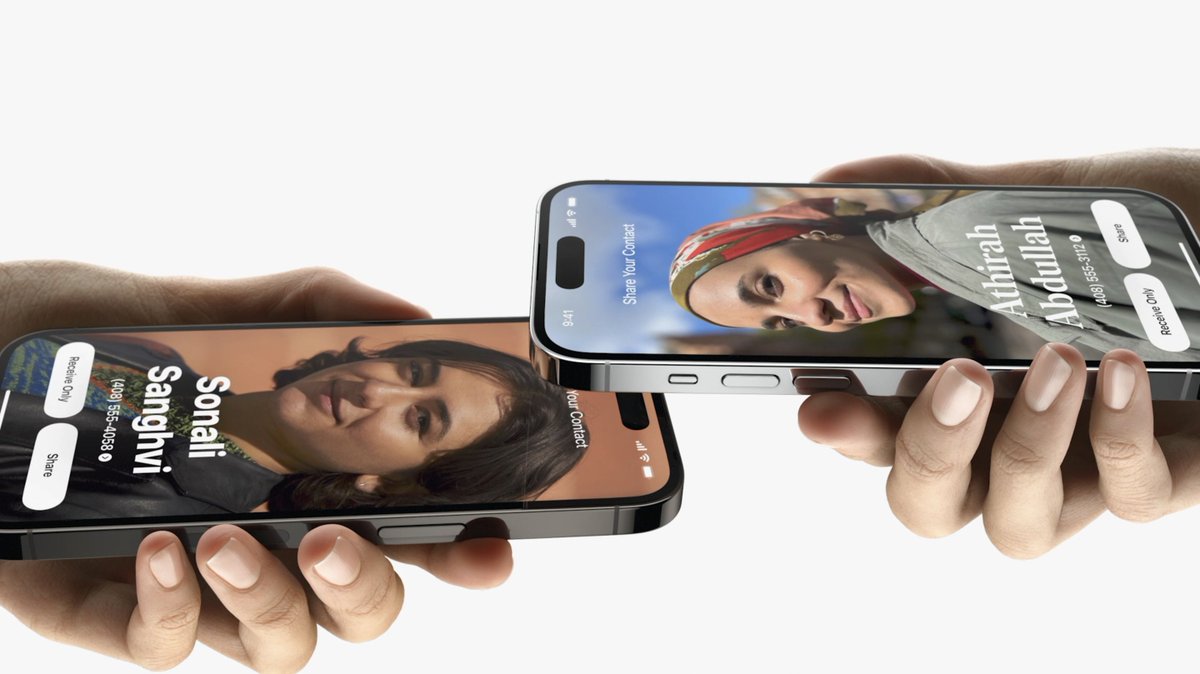 BrandonButch's tweet photo. Already one of the best iOS 17 features: NameDrop

This allows you to share your contact info easily via AirDrop! #WWDC23