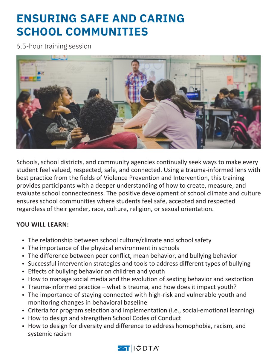 It is frequently reported that students feel disconnected from adults. Our Ensuring Safe and Caring School Communities training provides participants with a deeper understanding of how to create, measure, and evaluate school connectedness. Get in touch hubs.ly/Q01PLRBs0