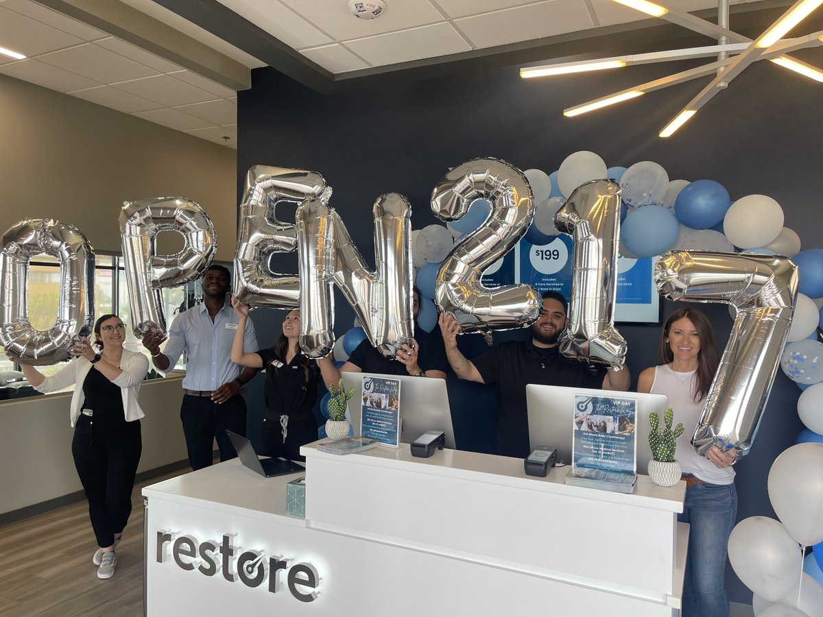restoredomore's tweet photo. OFFICIALLY OPEN - We are excited to announce the opening of Studio # 217! Congratulations to our Las Vegas, NV - Summerlin South location. #RestoreDoMore 🎉

#RestoreHyperWellness #RestoreLasVegas #RestoreSummerlinSouth #HyperWellnssLifestyle #LiveHyperWell https://t.co/PHH0VIdkI1