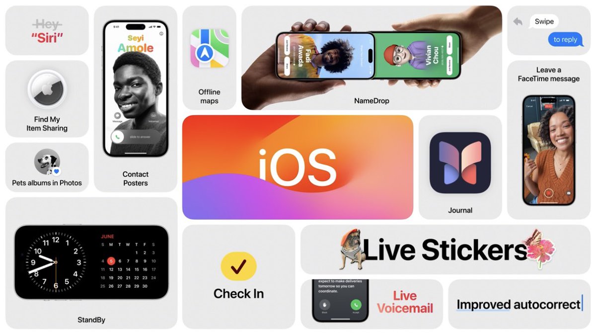 iOS 17 looks pretty cool! #WWDC2023