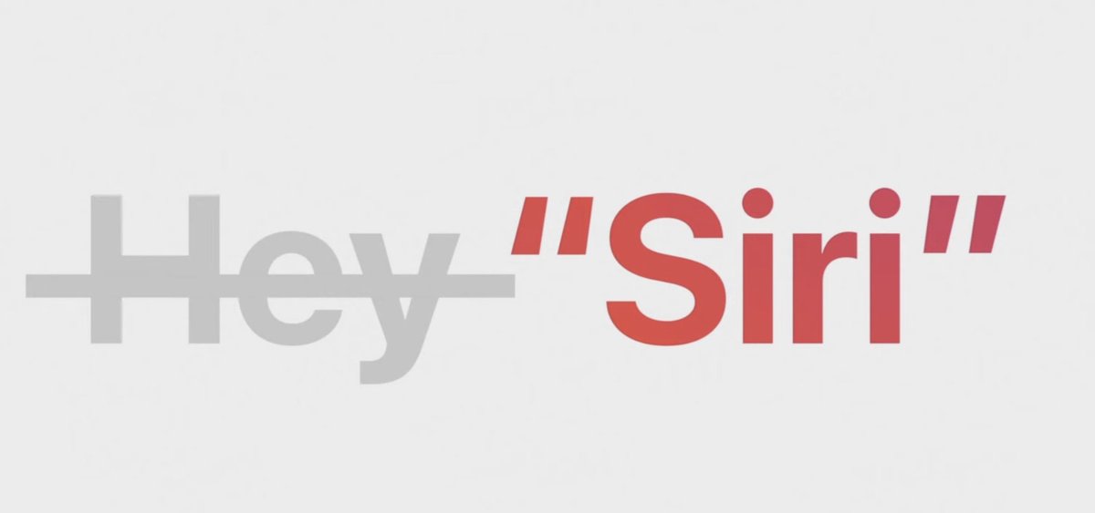 verge's tweet photo. Apple is changing the "Hey Siri" trigger phrase to just "Siri" https://t.co/tPEfujKUvC https://t.co/f1I6ovKgDX