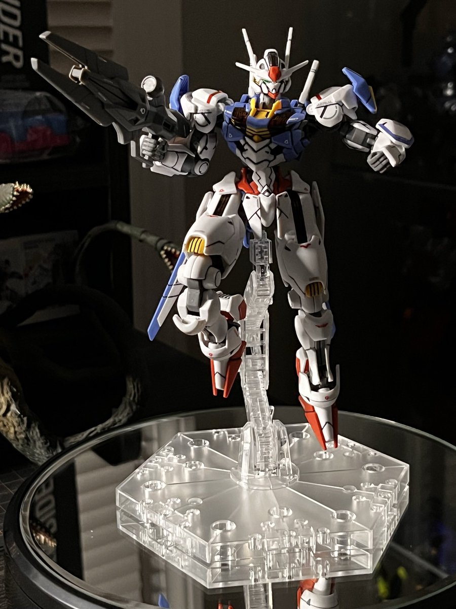 brennanbuildsup's tweet photo. @BandaiHobbyUS Finished out the HG Aerial most recently. 
Picked up the FM Aerial(I love her design so much!)and ChuChus HG Demi for the back log. 
Bit of a Witch From Mercury kick apparently. I regret nothing.
#modelkitmonday https://t.co/TpkEac8XUs