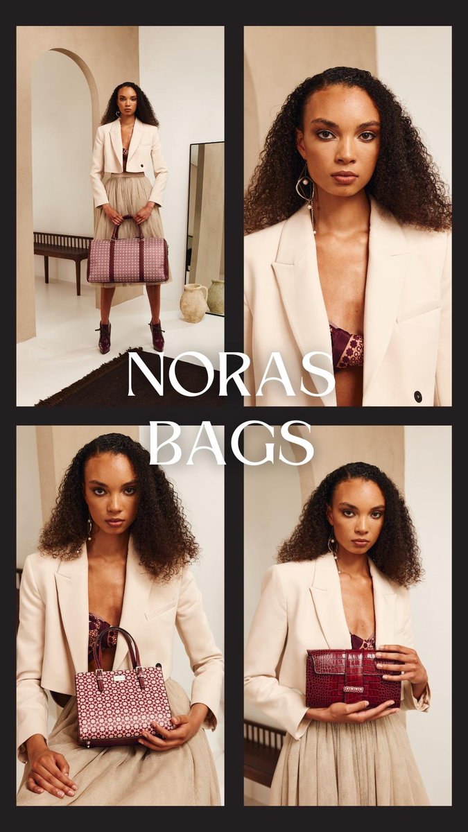 Norasbags's tweet image. Unleash your creativity with Noras Bags. Our versatile designs allow you to express your style in endless ways, promoting self-expression and diversity. #NorasBags #CreativeFashion #StyleVersatility