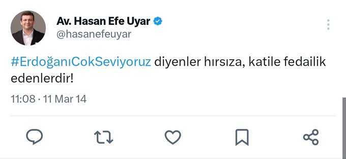 trhaber_com's tweet photo. CHP'nin bugün açıklanan yeni MYK'sında görev alan Hasan Efe Uyar'ın, geçmişte Cumhurbaşkanı Erdoğan hakkında attığı hakaret dolu twitler ortaya çıktı. https://t.co/AKuSnh1is2