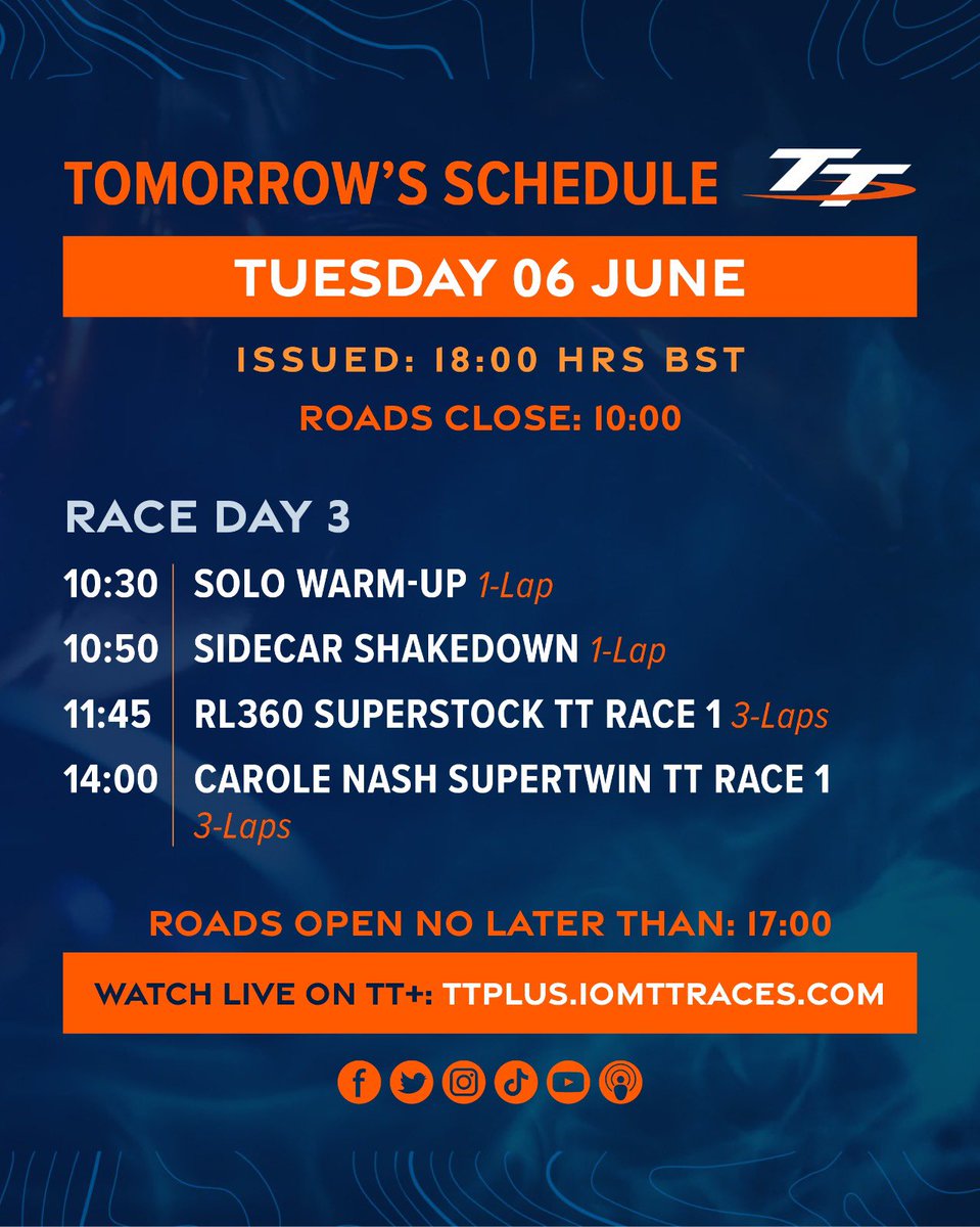 Isle of Man TT Races on Twitter "Rest day is nearly over and the