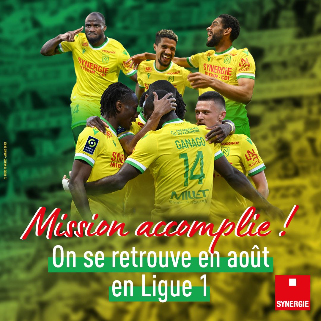 #LHistoirecontinue
<a href="/Synergie/">Synergie</a>, fidèle partenaire du <a href="/FCNantes/">FC Nantes</a> continue de soutenir les valeurs des #Canaris
RDV en aout pour le coup d'envoi de la nouvelle saison <a href="/Ligue1UberEats/">Ligue1UberEats</a> 
#Ensemble #Synergie #FCNantes #Fidele