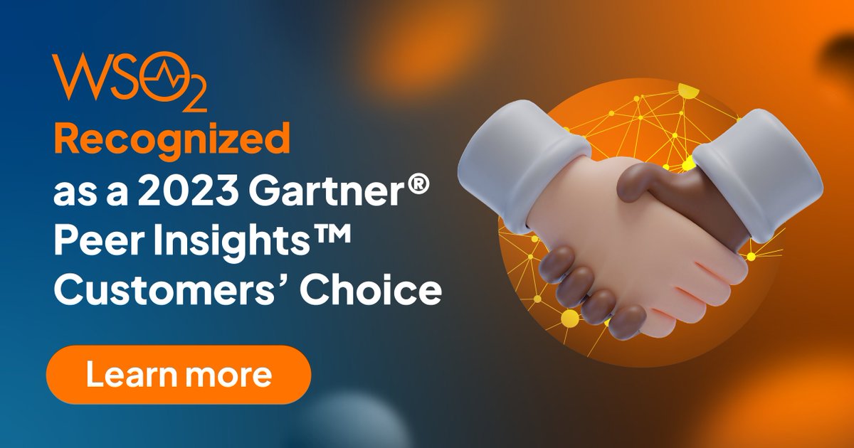 🎉 WSO2 is proud to be recognized as a 2023 @Gartner_inc Peer Insights™ Customers’ Choice for Full Life Cycle API Management! 
Discover why our customers love our API management solutions: bit.ly/43Hml9N

#CustomerChoice #APIManagement