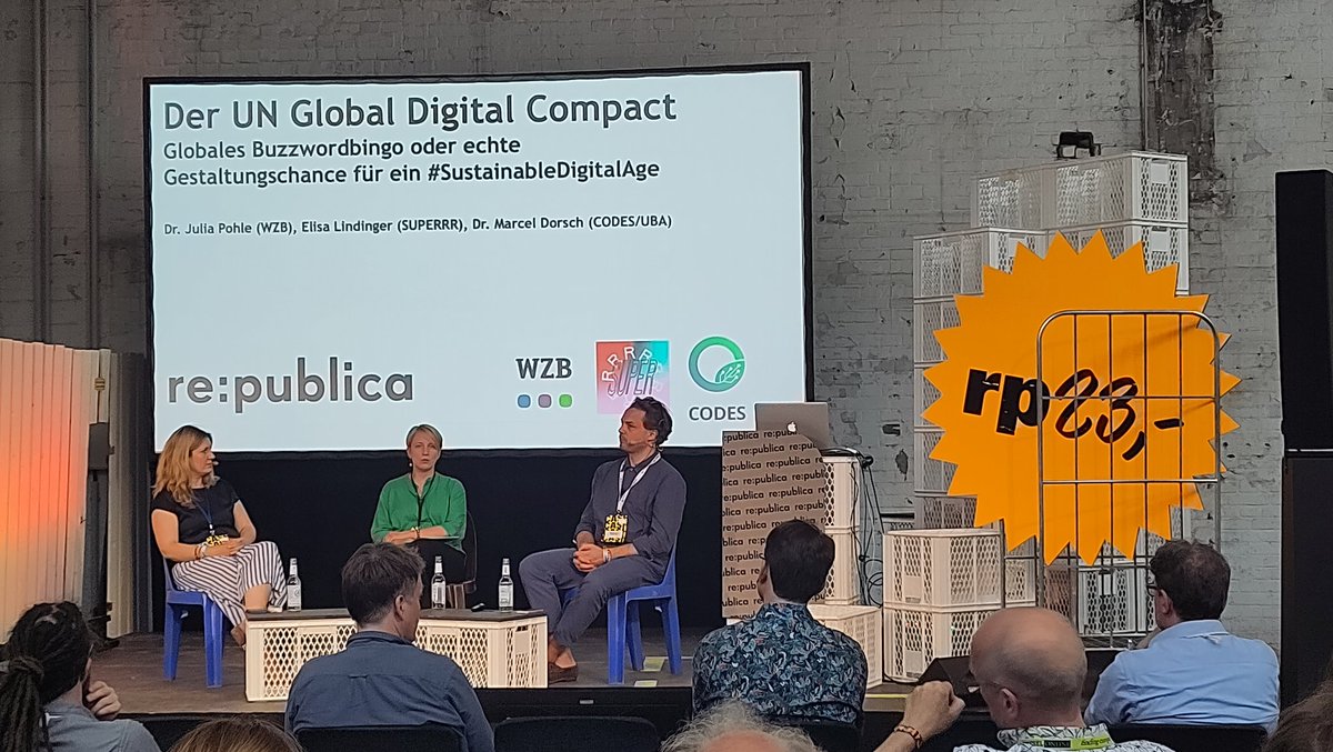 "Die einzige Chance, die wir haben um die digitale Transformation nachhaltig zu gestalten, ist uns einzubringen" - <a href="/JuliaPohle/">Julia Pohle</a> <a href="/WZB_Berlin/">WZB</a> appelliert an globale Zivilgesellschaft und Expert*innen #UNglobalDigitalCompact mitzugestalten #CODES #rp23 #digitalglobal