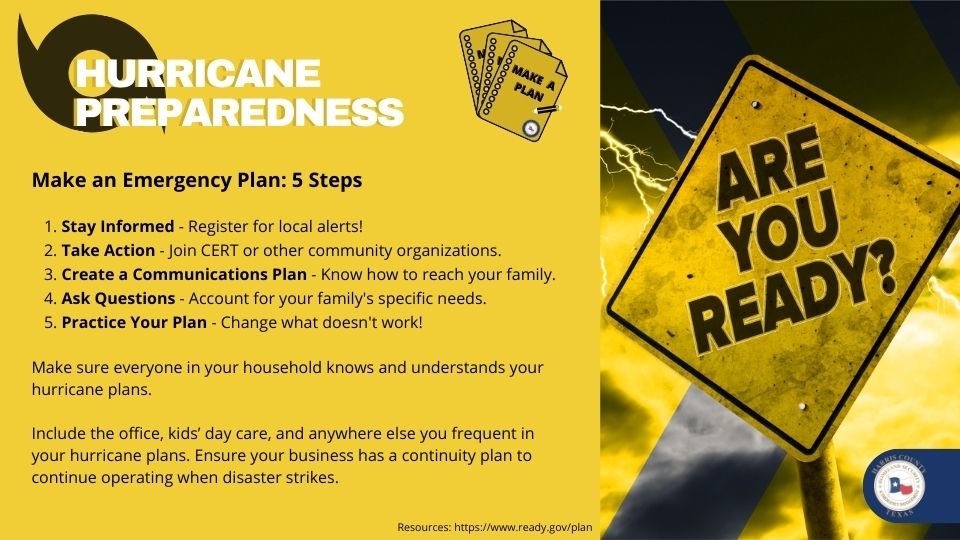 ReadyHarris's tweet photo. NOW is the time for you and your family to be prepared! Make sure to create your emergency preparedness plan and to PRACTICE that plan. A plan only works if you are informed and #ReadyAroundTheClock.
Visit https://t.co/6ht2WRQE7P for more information.
#Ready30 https://t.co/8vcTyauqax
