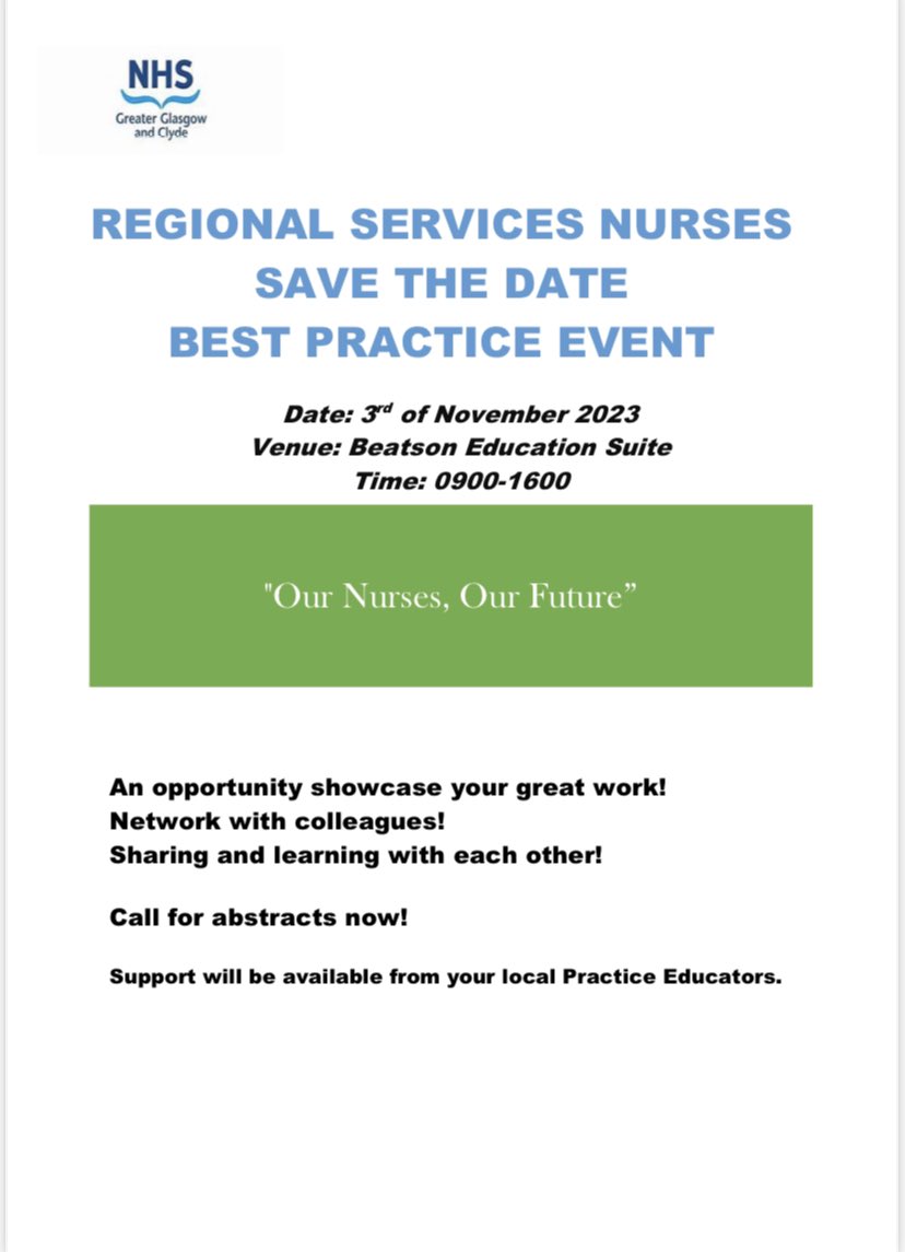 NHSGGCRegionalEd (@regional_ed) on Twitter photo ⭐️Save the Date ⭐️
We are excited to share with you the next Regional Services Beat Practice event showcasing the fantastic work and developments within our teams. Hope you can join us! <a href="/NHSGGC/">NHS Greater Glasgow and Clyde</a> <a href="/l1creighton/">lynsay</a> <a href="/NurseRenal/">renal_nurse</a> <a href="/Alanagh98885031/">Alanagh</a> <a href="/maryhannah70/">mary hannah</a> ⭐️Save the Date ⭐️
We are excited to share with you the next Regional Services Beat Practice event showcasing the fantastic work and developments within our teams. Hope you can join us! <a href="/NHSGGC/">NHS Greater Glasgow and Clyde</a> <a href="/l1creighton/">lynsay</a> <a href="/NurseRenal/">renal_nurse</a> <a href="/Alanagh98885031/">Alanagh</a> <a href="/maryhannah70/">mary hannah</a>