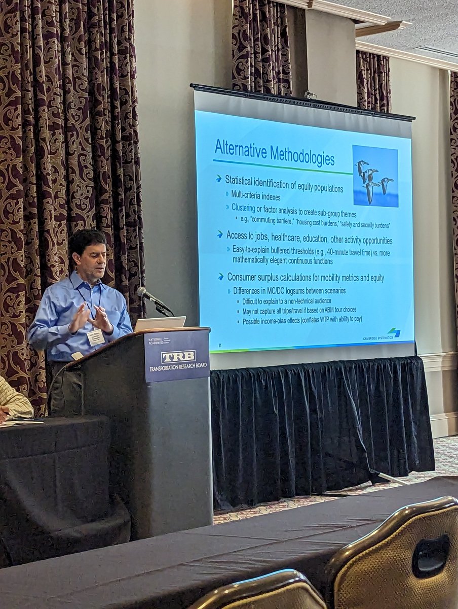 e_lo's tweet photo. "willingness to pay isn't the same thing as the ability to pay" - John Gliebe at #trbitap session where he presents his exploration of what equity-first modeling could look like https://t.co/iUAJ5d5lbj