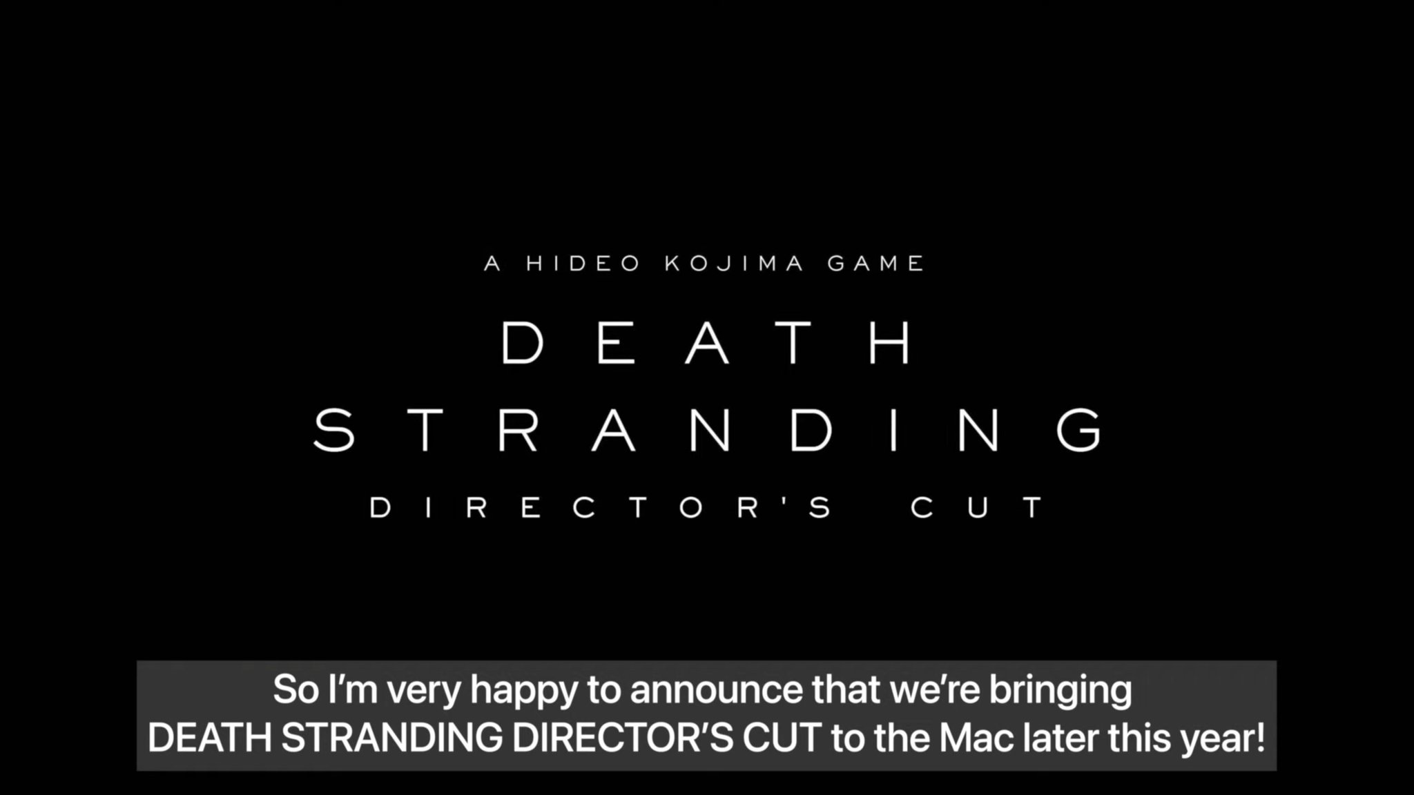 Metal Gear Solid MGN on Twitter: "BREAKING: Hideo Kojima presenting at WWDC  23, showing Death Stranding DCcoming to the MAC. #WWDC23  https://t.co/6BslMFqwln" / Twitter
