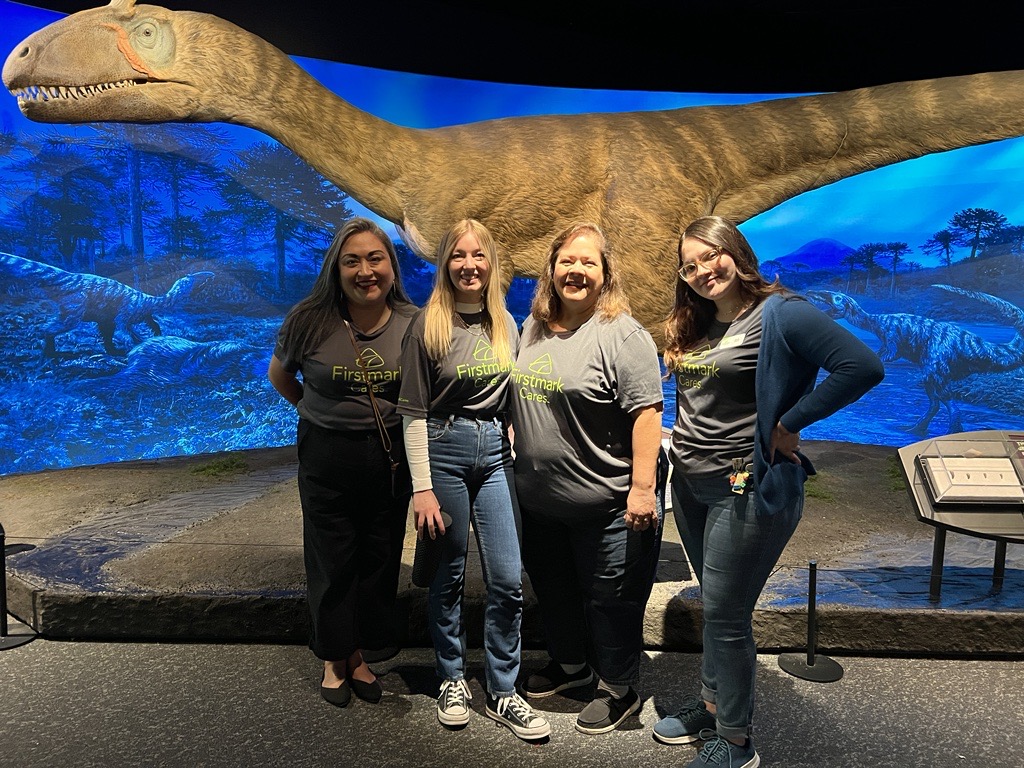 FirstmarkCU's tweet photo. Our Firstmark team members had the amazing opportunity to #volunteer at the @WitteMuseum's Antarctic Dinosaurs Exhibit. We had a great time assisting visitors. Don't miss your chance to check out this amazing exhibit before it goes extinct. #FirstmarkCU #FirstmarkCares https://t.co/AYUKZwGCR8
