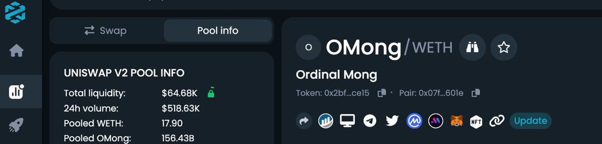 📢 Social links updated on dextools! Logo and top trending incoming. #ordinalmong