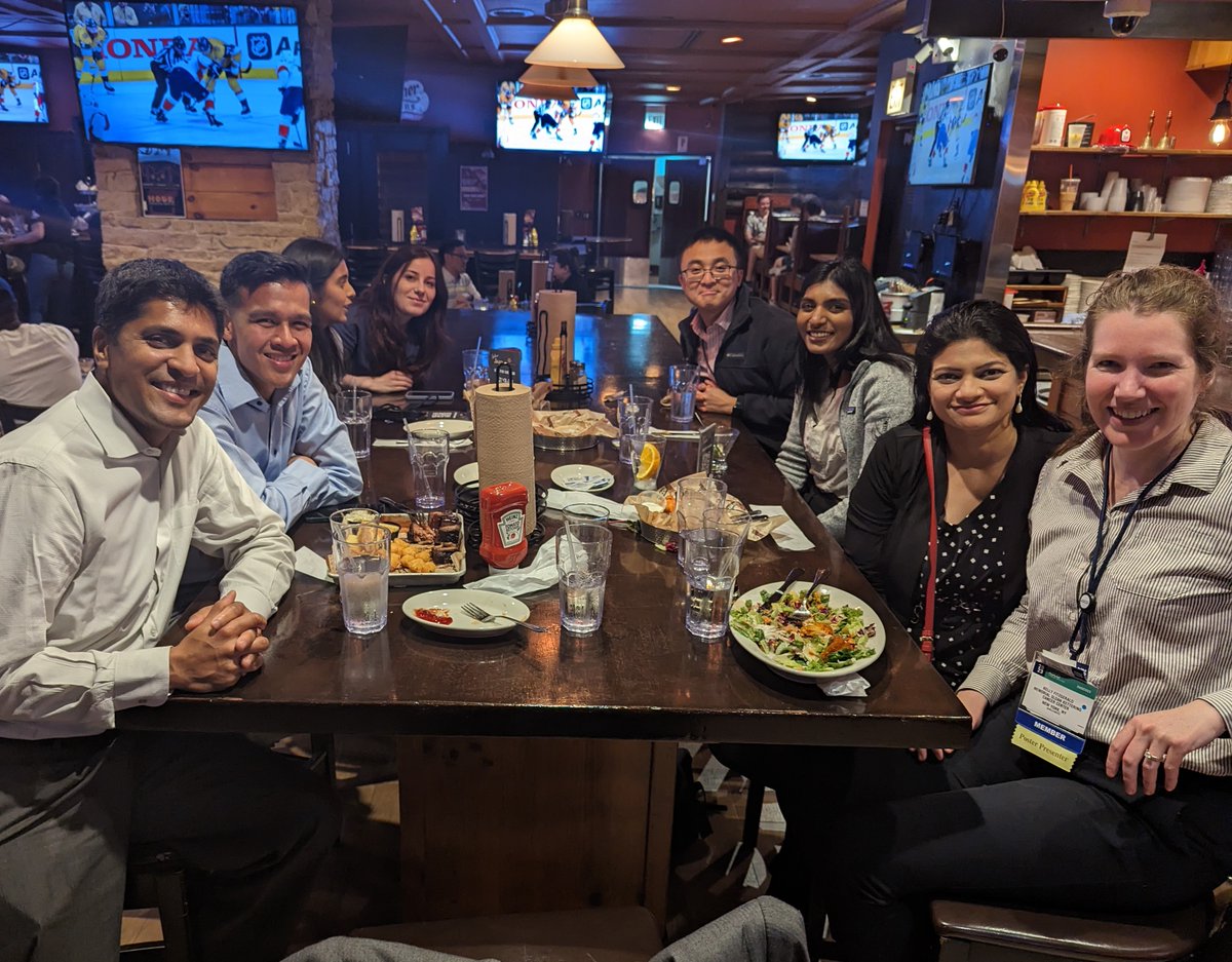 #ASCO23 Always a pleasure to meet up with colleagues and fellows at Chicago #UCSFGUDinner
<a href="/Tanjin097/">Tanya Jindal</a> <a href="/KellyNFitz/">Kelly Fitzgerald</a> <a href="/E_MaldonadoMD/">Edward Maldonado, MD</a> <a href="/dnatesan1221/">Divya Natesan</a> <a href="/xiaolin_zhu/">Xiaolin Zhu</a> #RahulAggarwal#TerenceFriedlander <a href="/UCSFCancer/">UCSF Helen Diller Family Comprehensive Cancer Ctr</a>