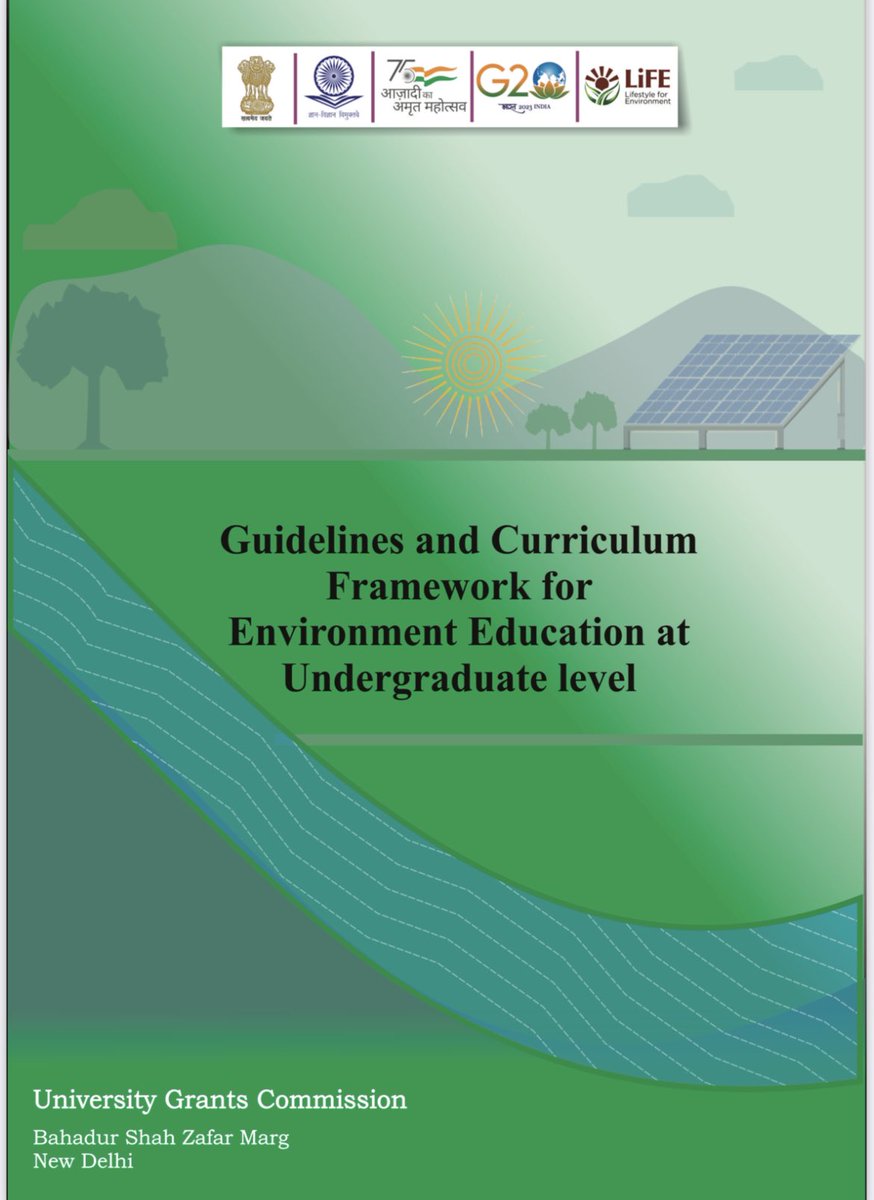 UGC letter regarding Guidelines and Curriculum Framework for Environment Education at undergraduate level-

Read here:

ugc.ac.in/pdfnews/534992…

ugc.ac.in/pdfnews/411155…