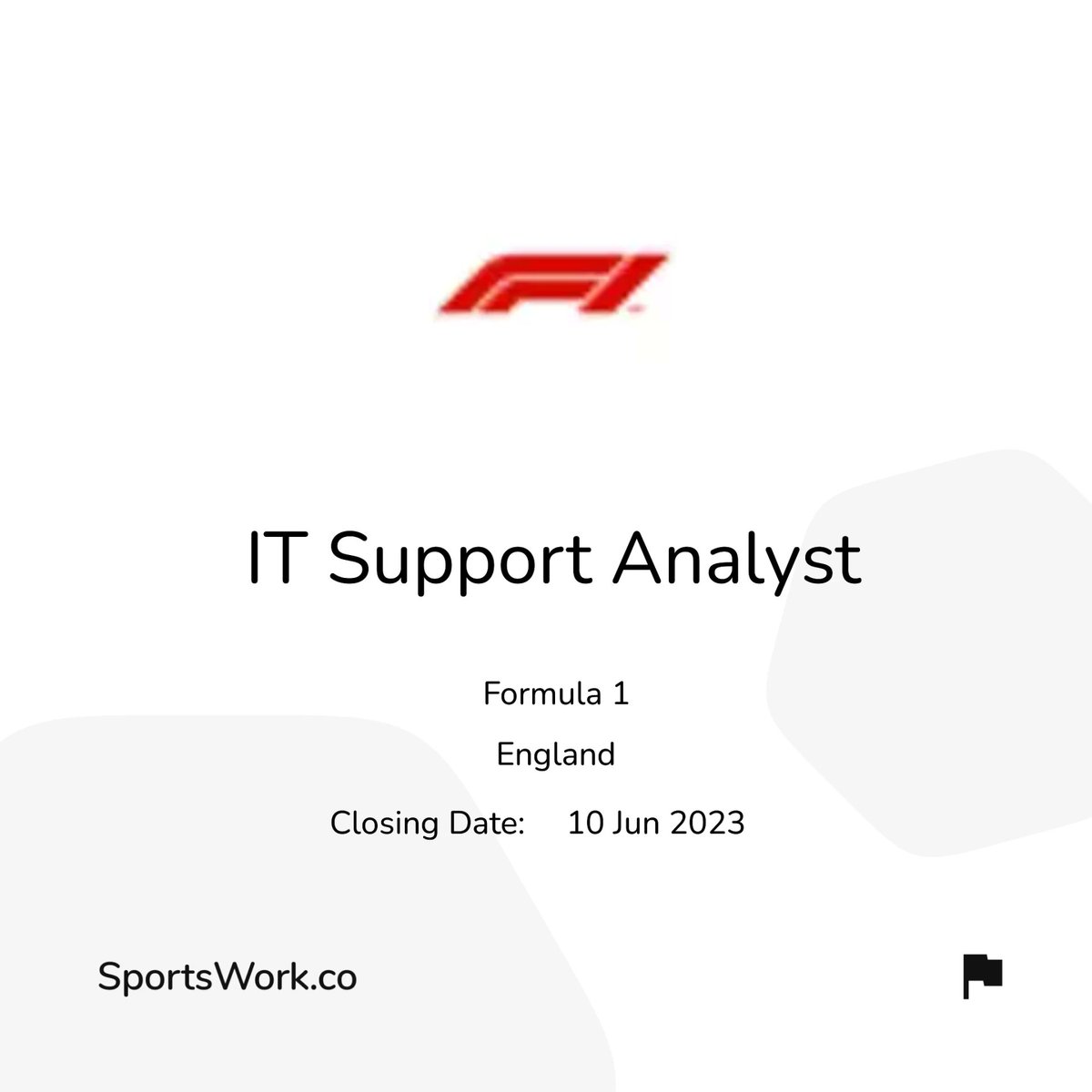 ⭐️  New Vacancy

🏎 Formula 1

💻 IT Support Analyst

📍  England

More information can be found here - sportswork.co/jobs/formula-1…

#sportswork #sportsjobs #workinsport #England #f1