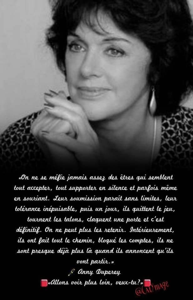 SanCork's tweet image. Tout à fait.
#accepter #supporter #tolérer #terminer 
💫Anny Duperey💫