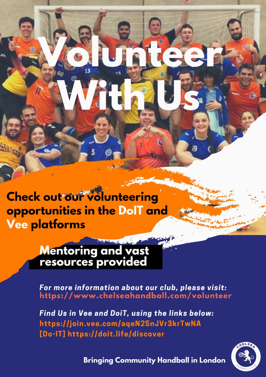 We are a community club, run by volunteers. We volunteer to get people moving via the sport of handball. We take pride from our social impact and we develop essential skills at the same time. Check out our volunteering opportunities in the <a href="/DoitUK/">Do-it.org</a> and <a href="/vee/">Vee Susatijo</a>.apps #volunteer