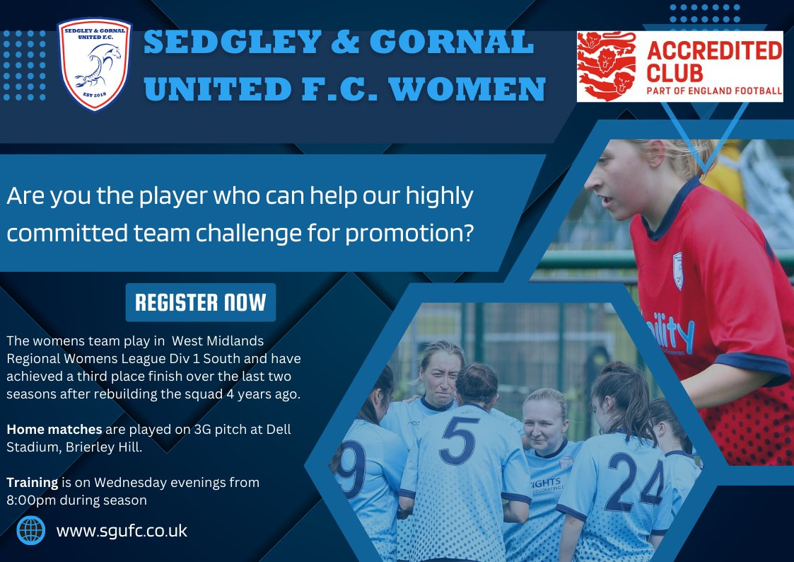 We are looking to recruit additional players who can improve our squad and help to challenge for promotion in 2023-24 season. To attend our open training sessions please complete the form forms.office.com/r/EF3KwYwgR8