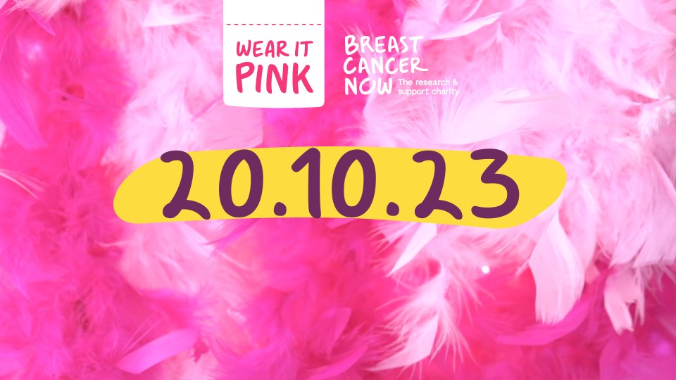 On Friday 20 October, will you wear pink, raise money and help fund life-changing breast cancer research and support?

Sign up today! breastcancernow.org/wear-it-pink/s…