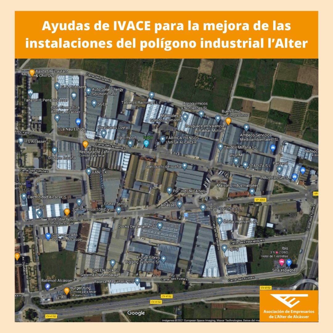 . 
- Señalización horizontal y vertical de tráfico⚠️.

#IVACE #AyuntamientodeAlcàsser #PolígonoIndustriallAlterdeAlcàsser #MejoradelPolígonoIndustrial #Alcàsser #Asociación #AsociaciónEmpresarial #AsociacióndeEmpresariosdelAlterdeAlcàsser #AELA