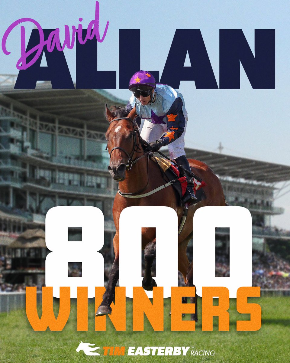 8️⃣0️⃣0️⃣ not out! David Allan notched up his 800th winner for team TDE onboard Bollin Margret this afternoon. Congratulations @dallan555, plenty more to come! 👏👏