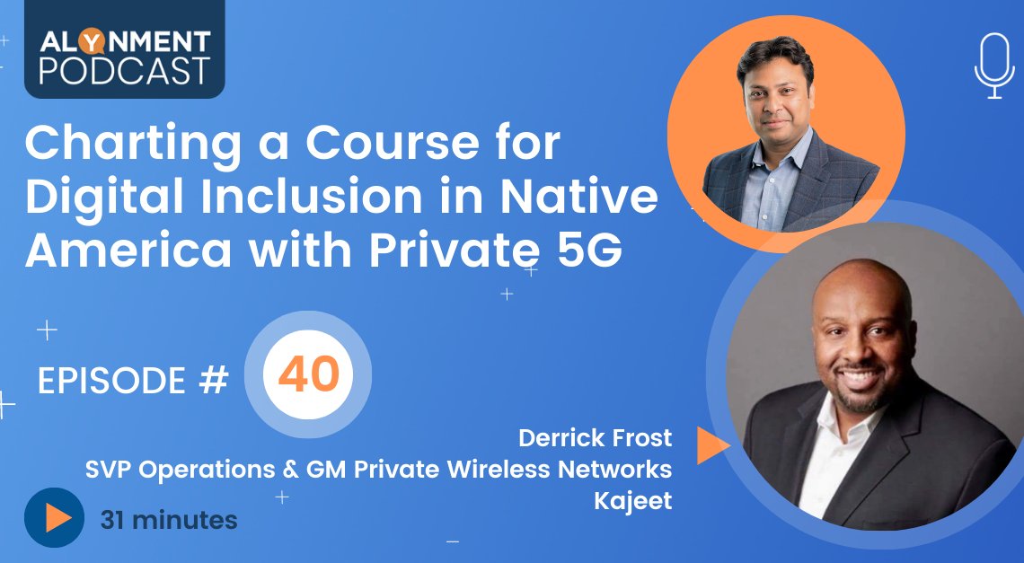 Now on the #Alynment #podcast: @Kajeet's Derrick Frost sits down with Ashish Jain of @privateLTEand5G to discuss how #privateLTE and fixed wireless access networks can close the #digitaldivide for #tribal communities. 🎙hubs.ly/Q01SkHkc0

#private5G #privatenetworks #Kajeet