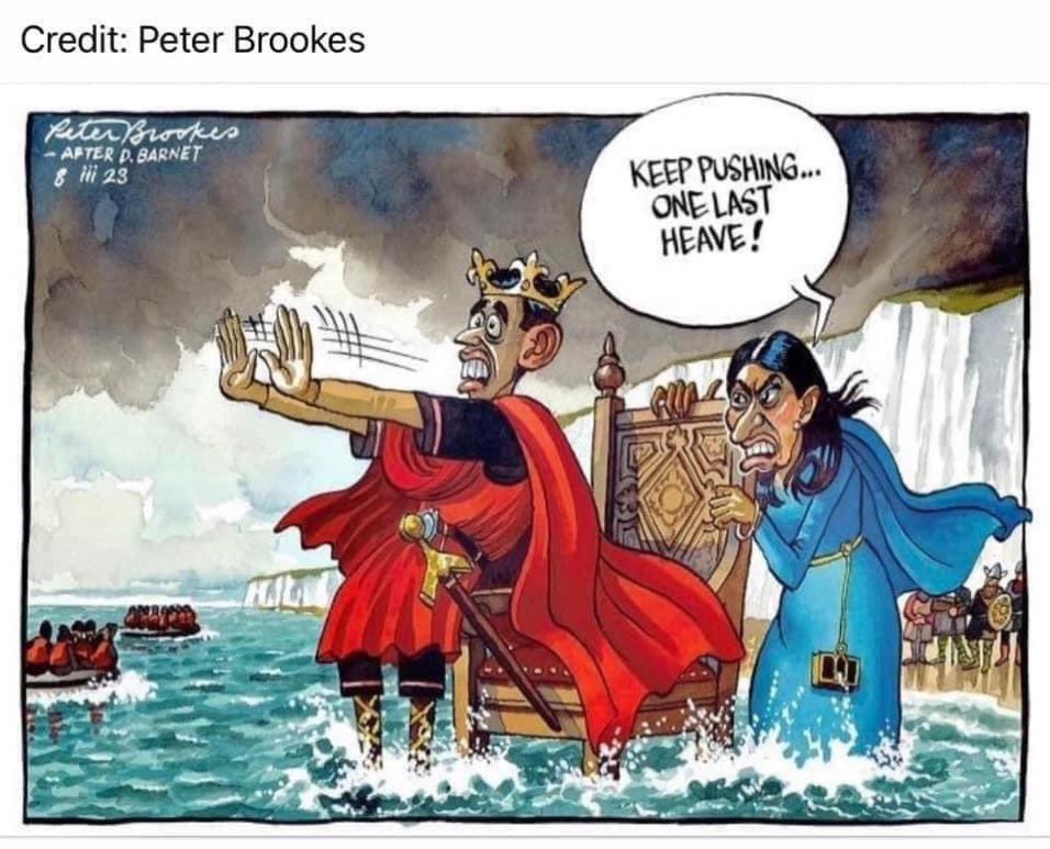 PeterDilworth1's tweet photo. #KingCnut @RishiSunak @SuellaBraverman @RobertJenrick #BrexitBrokeBritain https://t.co/HGGR2zESZj