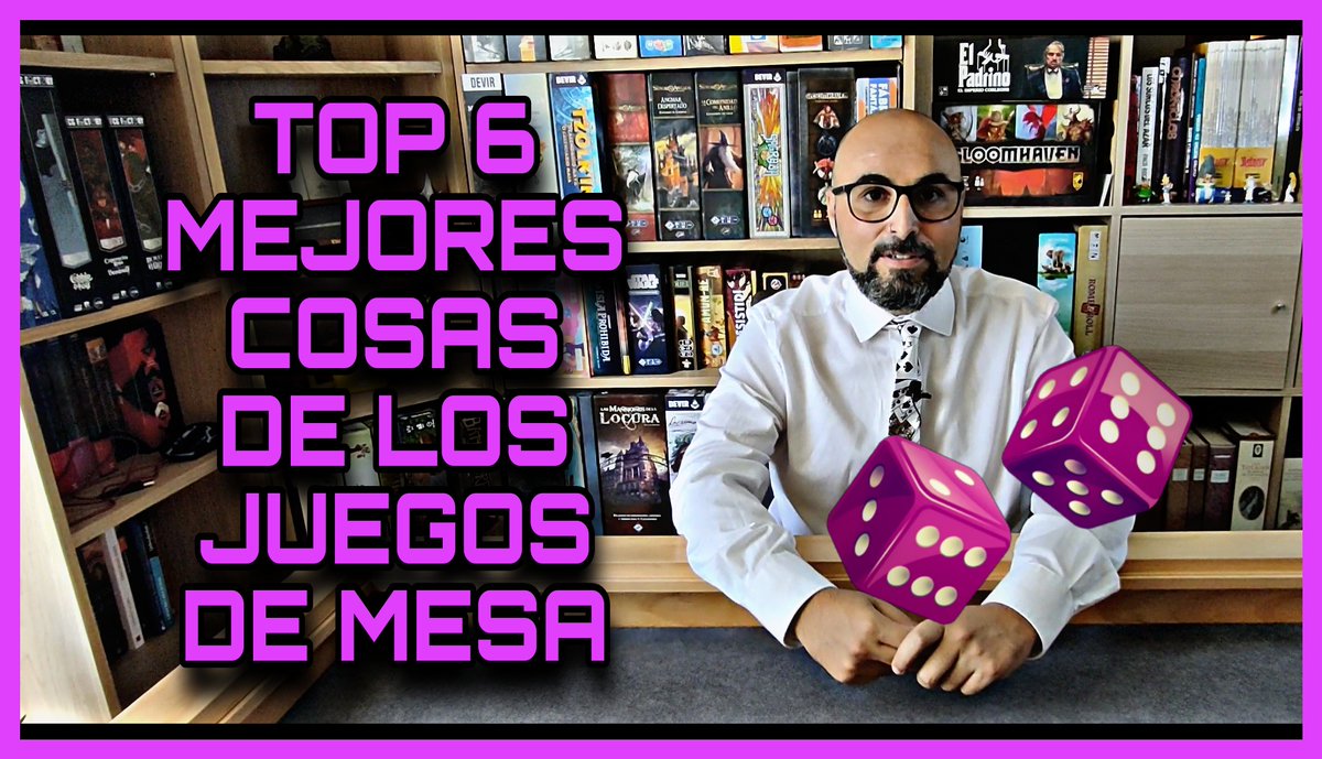TOP 6 Mejores cosas de los Juegos de Mesa. 
Hoy analizo lo que para mí son de las mejores cosas que desde mi punto de vista tiene la afición. 
#juegosdemesa #Boardgames
#Partida
<a href="/MesadeJuego/">Mesa de Juego</a>

Nuevo vídeo
👇👇👇👇👇
youtu.be/_2Tkcrtrc1k