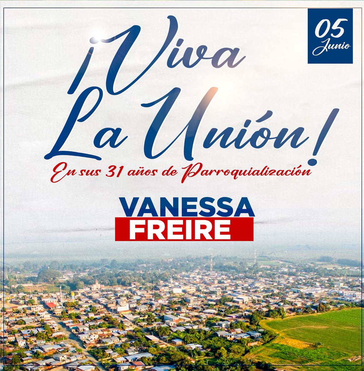 VanessaFreireV's tweet photo. Felicidades a La Union y a toda su hermosa gente, por la conmemoración de sus 31 años como Parroquia en Babahoyo ❤

#LaUnion #Felicidades #LosRiosAl100 #VanessaFreireAl100 #Riosense #LosRios #Quevedo #Babahoyo #EsTiempoDeMujeres https://t.co/evstIMVoci