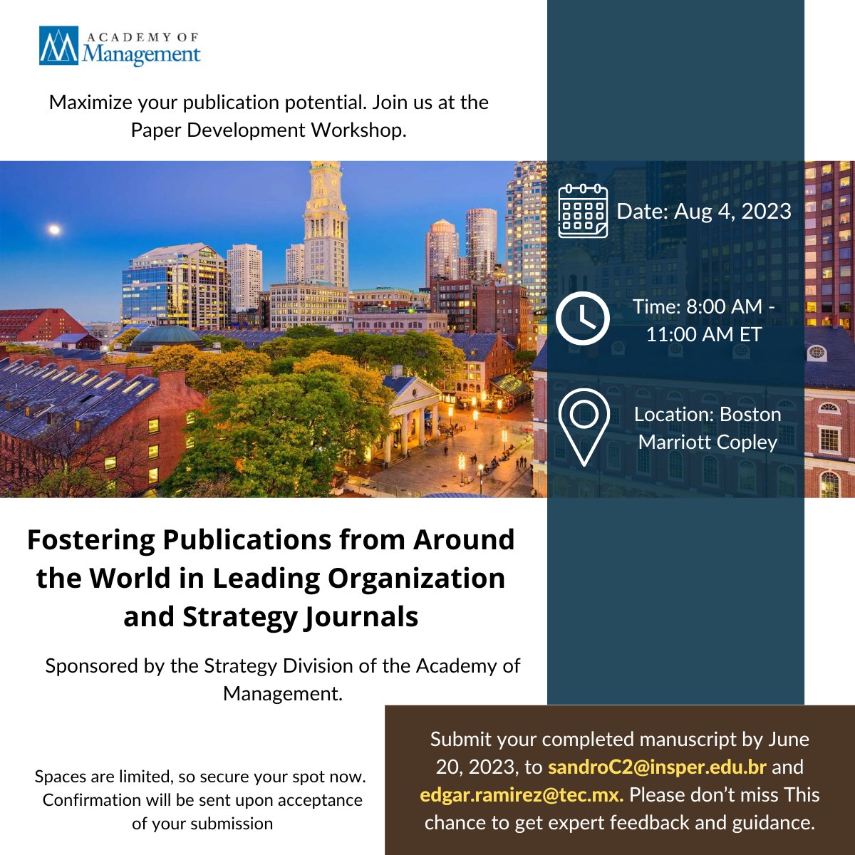 Sandro Cabral (@sandro_cabral) on Twitter photo <a href="/AOM_STR/">STR - Strategic Management Division</a> PDW
Great opportunity to obatin feedback from editors and outstanding scholars. Check the CFP:
dropbox.com/s/wibtz6v4jc4g… <a href="/AOM_STR/">STR - Strategic Management Division</a> PDW
Great opportunity to obatin feedback from editors and outstanding scholars. Check the CFP:
dropbox.com/s/wibtz6v4jc4g…