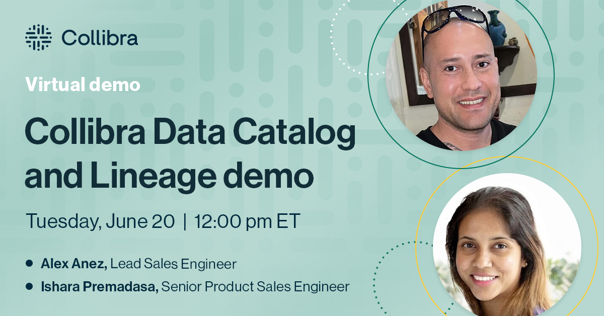 Ready to take the next step in your data intelligence journey? Join this @collibra Data Catalog & Lineage live product demo to learn how we can help you classify and map your data across your entire enterprise. Register today: ow.ly/ycNP50OEE6z

#datacatalog #datalineage