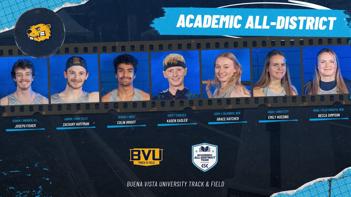 📚ACADEMIC HONORS for #BVU track &amp; field! <a href="/CollSportsComm/">College Sports Communicators</a> selected seven student-athletes for Academic All-District recognition.

bvuathletics.com/news/2023/6/5/…

Congratulations, Beavers! @BVU_XCTrack <a href="/BVUThrows/">BVU Throws</a> #BeaversBuild
