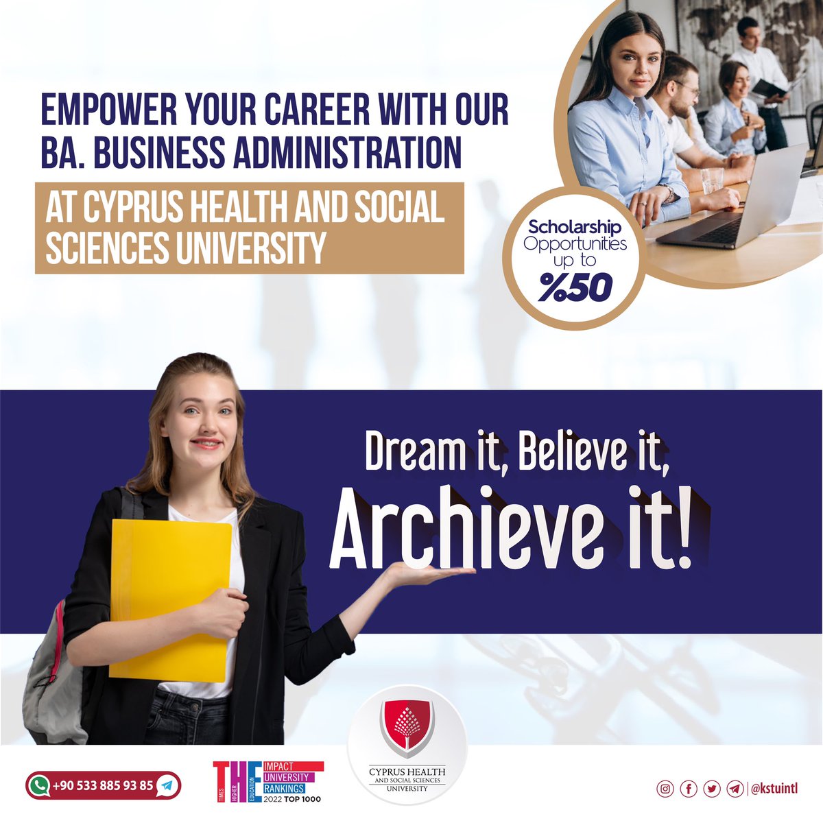 kstuintl's tweet image. 💼🚀 Explore the World of Business at Cyptus Health and Social Sciences University! #BusinessProgram #Entrepreneurship #BusinessEducation #futureleader #OpportunitiesInBusiness #UnlockYourPotential #StudyBusiness #UniversityLife #CHSSU #CyprusHealthandSocialSciencesUniversity