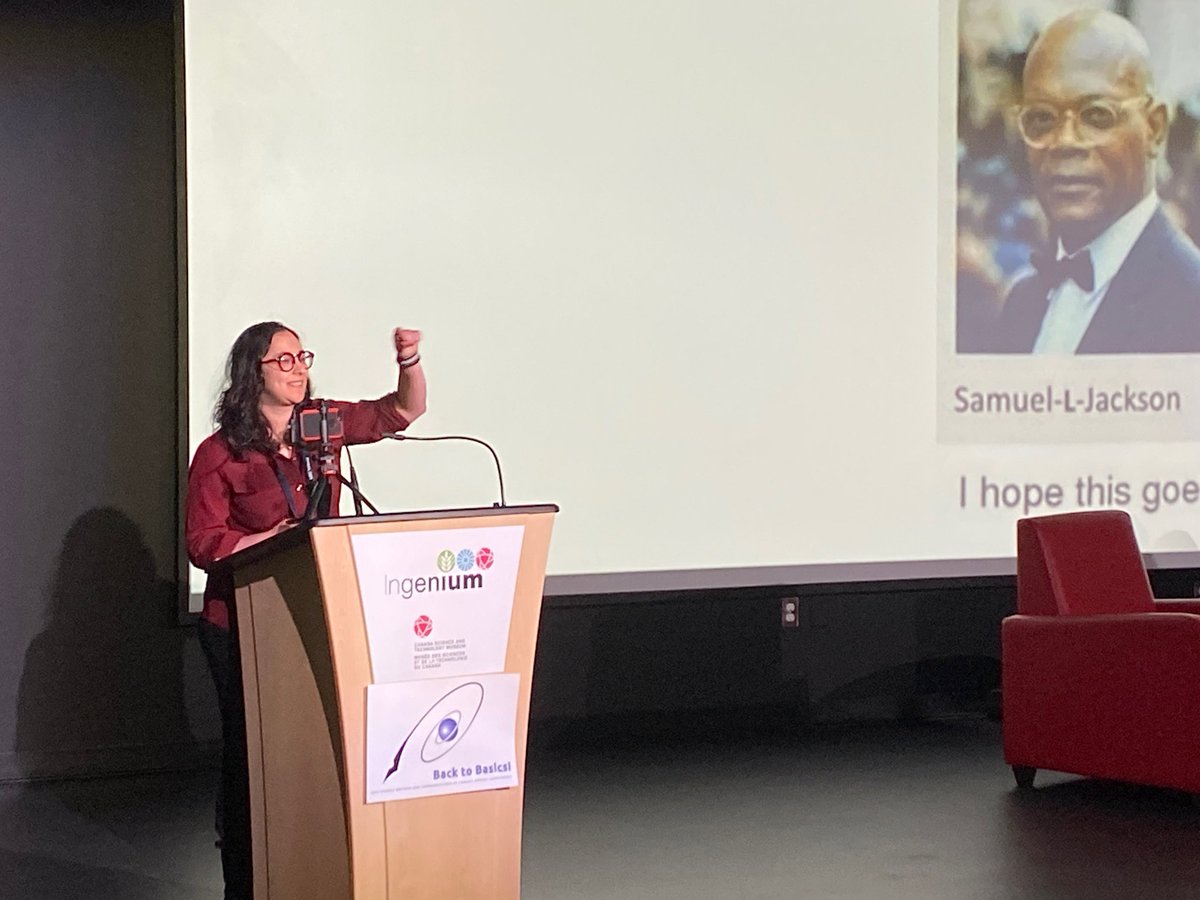 SWC_Can's tweet image. Humour makes science fun and easy! #SWCCan2023

@LexaGrammar talks about the 4 funny filters to punch up your science jokes:
1) Analogy
2) Character
3) Reference
4) Hyperbole &amp;amp; Madcap