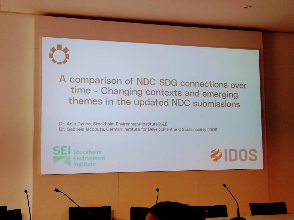 Interesting session emphasizing the role of #NDC in achieving @SDGoals. There is a need for greater alignment and quantifiability in #ClimateAction. Just transition, participatory approaches, and addressing loss and damage emerge as central themes. @UNFCCC  #BonnClimateConference