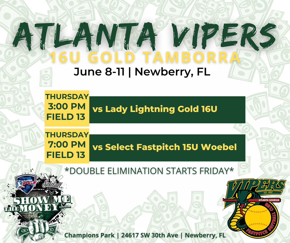 Can’t wait to be back in Florida this weekend for <a href="/PGFnetwork/">PGF</a> Show Me the Money in Newberry. #pressureisaprivilege #betheonepercent