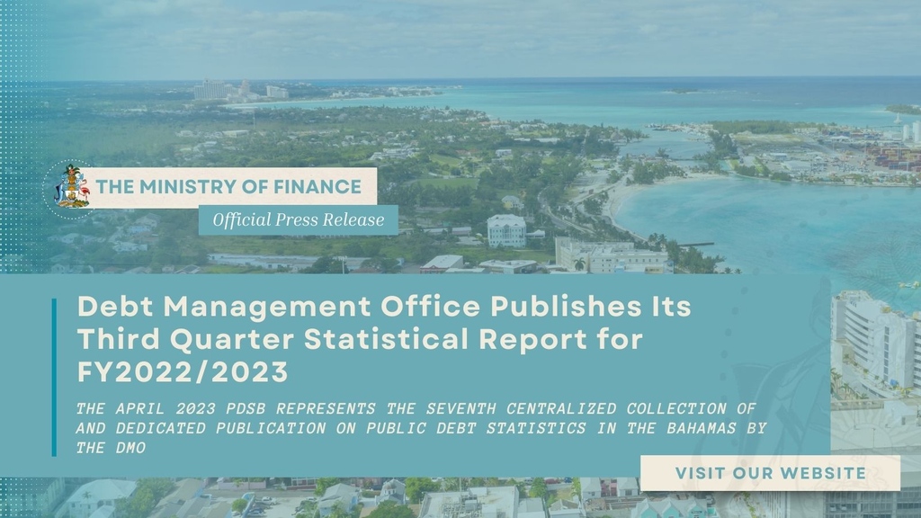 The Debt Management Office of the Ministry of Finance has released its Third Quarter Statistical Report for the 2022/23 fiscal year.

We encourage you to visit our website to view the report and stay tuned to our socials for more report highlights.
