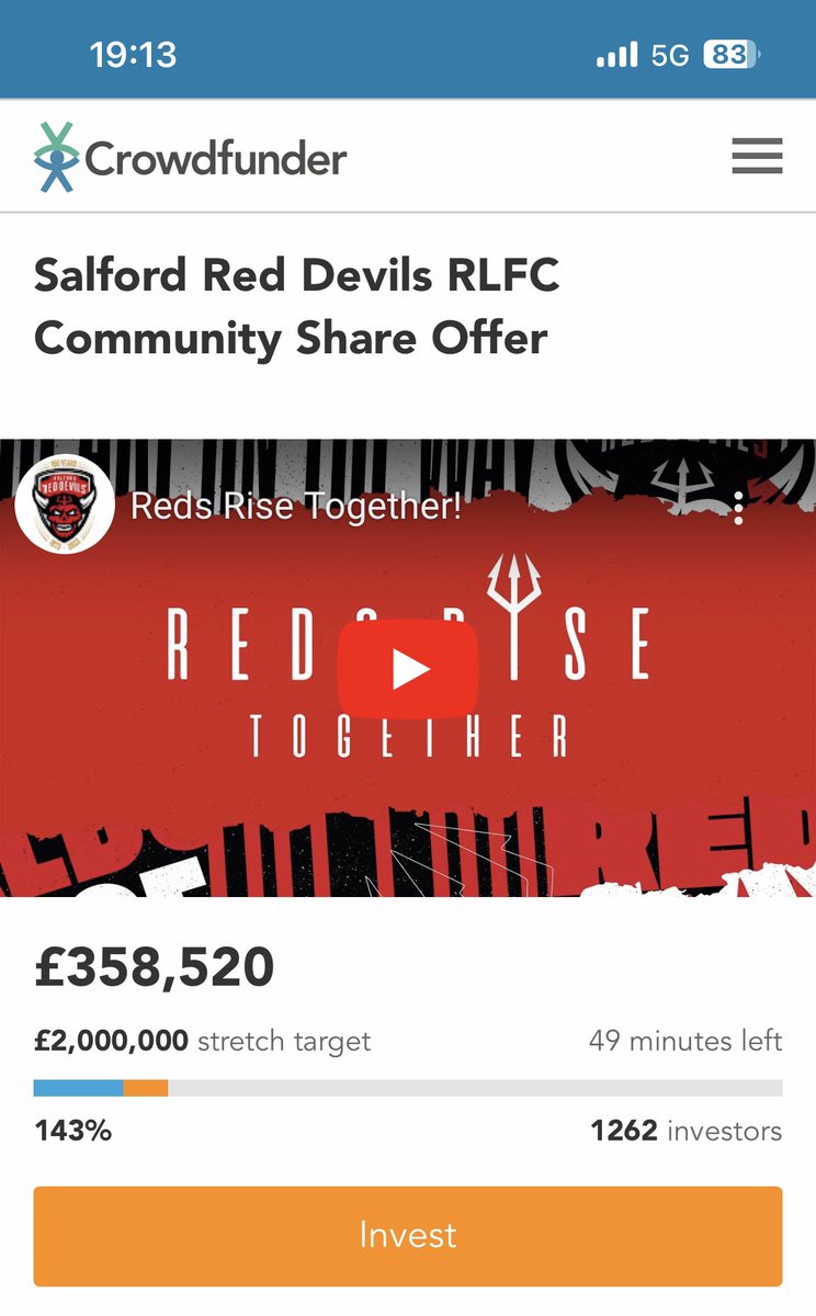 Blows my mind…….No words for this kind of support @SalfordDevils fans ❤️🖤🥺👹
#redsrisetogether