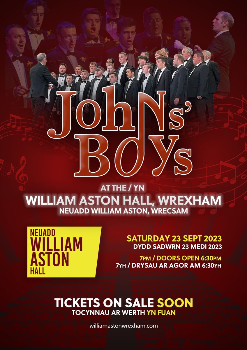 ❗️CONCERT ANNOUNCEMENT❗️

From cowsheds to concerts and by popular demand, we're extremely excited to announce that we'll be singing at <a href="/WilliamAstonWXM/">Neuadd William Aston Hall - Wrexham</a> in Wrexham on September 23rd, 2023 at 7pm!

✨🎟️  TICKETS ON SALE SOON! 🎟️✨

🌟 SAVE THE DATE! 🌟

Please share and RT! 😊🎶