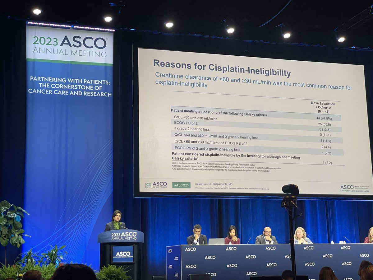 TiansterZhang's tweet photo. Beautiful update from brilliant @shilpaonc of #EV103 cohort A results β 45 pts w met urothelial cancer txβd w EV-pembro, 73% ORR w 15% CR!!
41% of patients without progression at 2 years β this has not been seen for patients w #bladdercancer. @ASCO #Asco23 @OncoAlert https://t.co/TNQtHT7Pzp