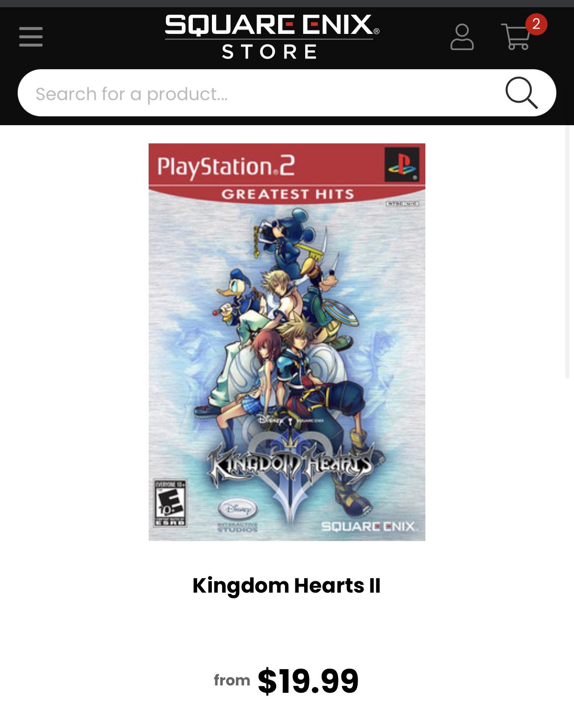 Kingdom Hearts II  SQUARE ENIX Store