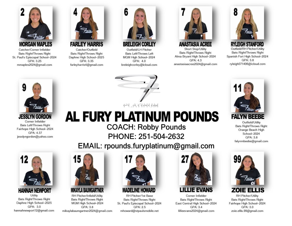 Back at it this weekend!  See you in Brandon for #StarsOverMississippi! 🖤🤍#platinumproud <a href="/FuryPlatinum/">FuryPlatinumSoftballClub</a> <a href="/ExtraInningSB/">EXTRA INNING SOFTBALL</a> <a href="/LegacyLegendsS1/">Legacy & Legends Softball</a> <a href="/KyleParmley/">Kyle Parmley 🥎</a> @DCBEliteAcademy