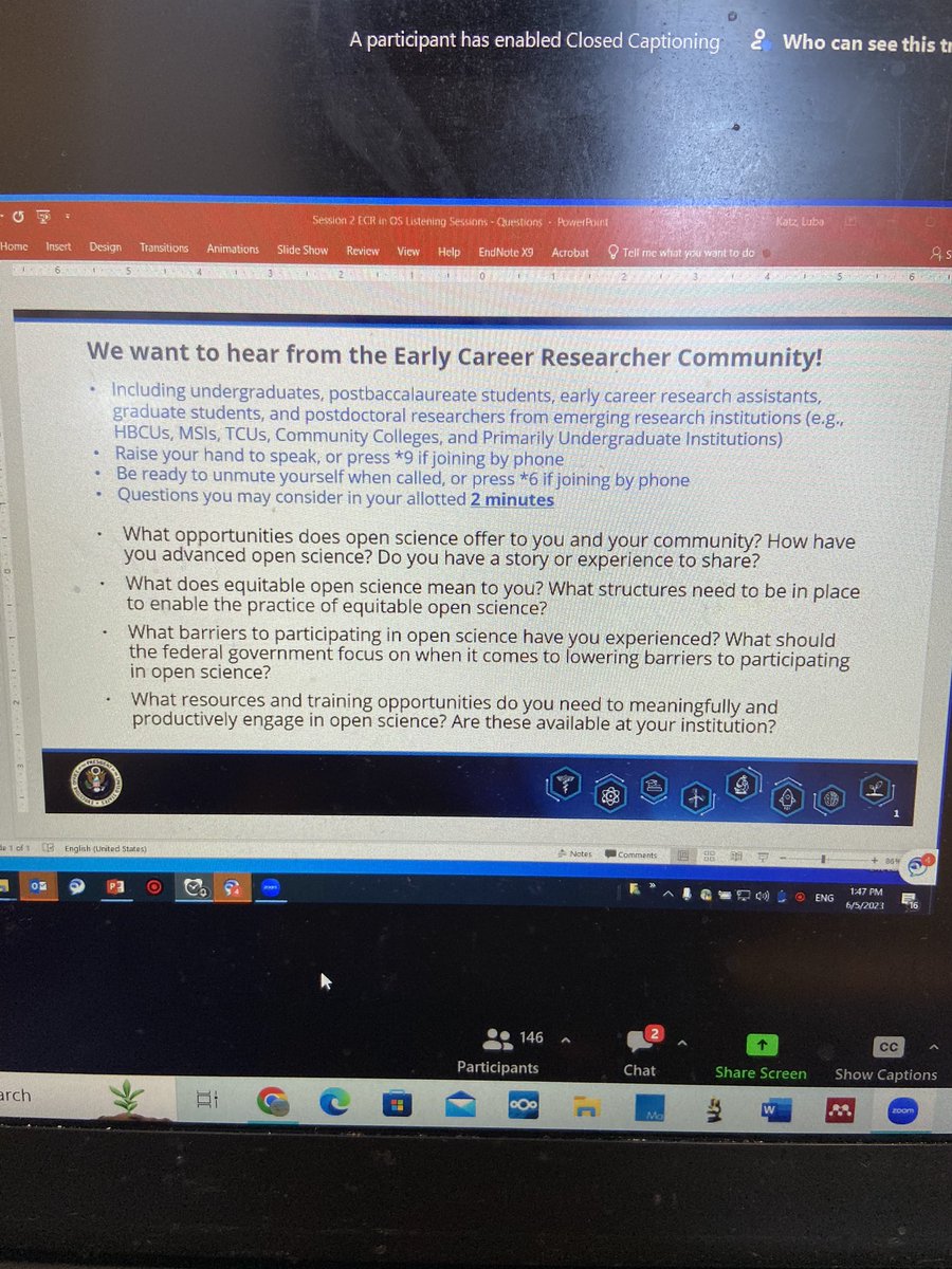 👂 Listening to others #ECRs & 📣 speaking to promote open science & equity by federally supporting  #preprints,  metadata tools, data sharing, fair research evaluation: recruitment & retention, funding, & compensation. 
 @WHOSTP @WhiteHouse @ASAPbio_ 
@NIH @harvardmpa1