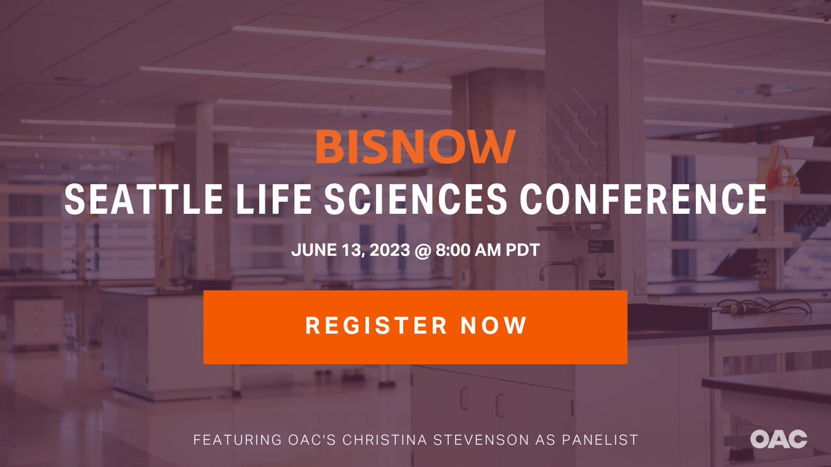 Ready to learn all of the current trends shaping Seattle’s booming life science market?

We are! Join us at <a href="/Bisnow/">Bisnow</a>'s Seattle Life Sciences Conference on 6/13 &amp; find out how to deliver adaptable spaces in a growing market. Register now ➡️ bisnow.com/events/seattle… #BuiltWithOAC