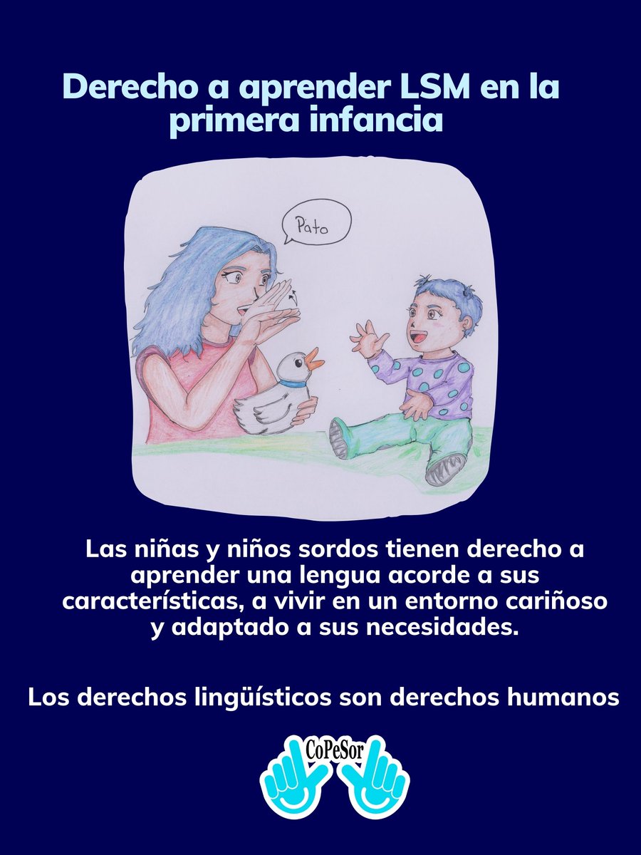 Niñas y niños sordos tienen derecho a aprender una lengua acorde a sus características.
#LSM #PrimeraInfancia